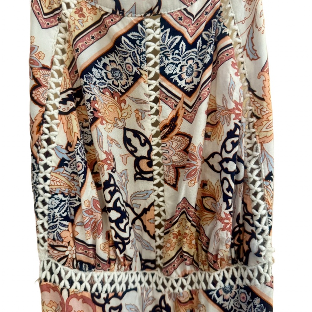 Abel The Label Charlotte Floral Maxi Halter Dress XS Anthropologie Boho Rayon - Picture 4 of 12